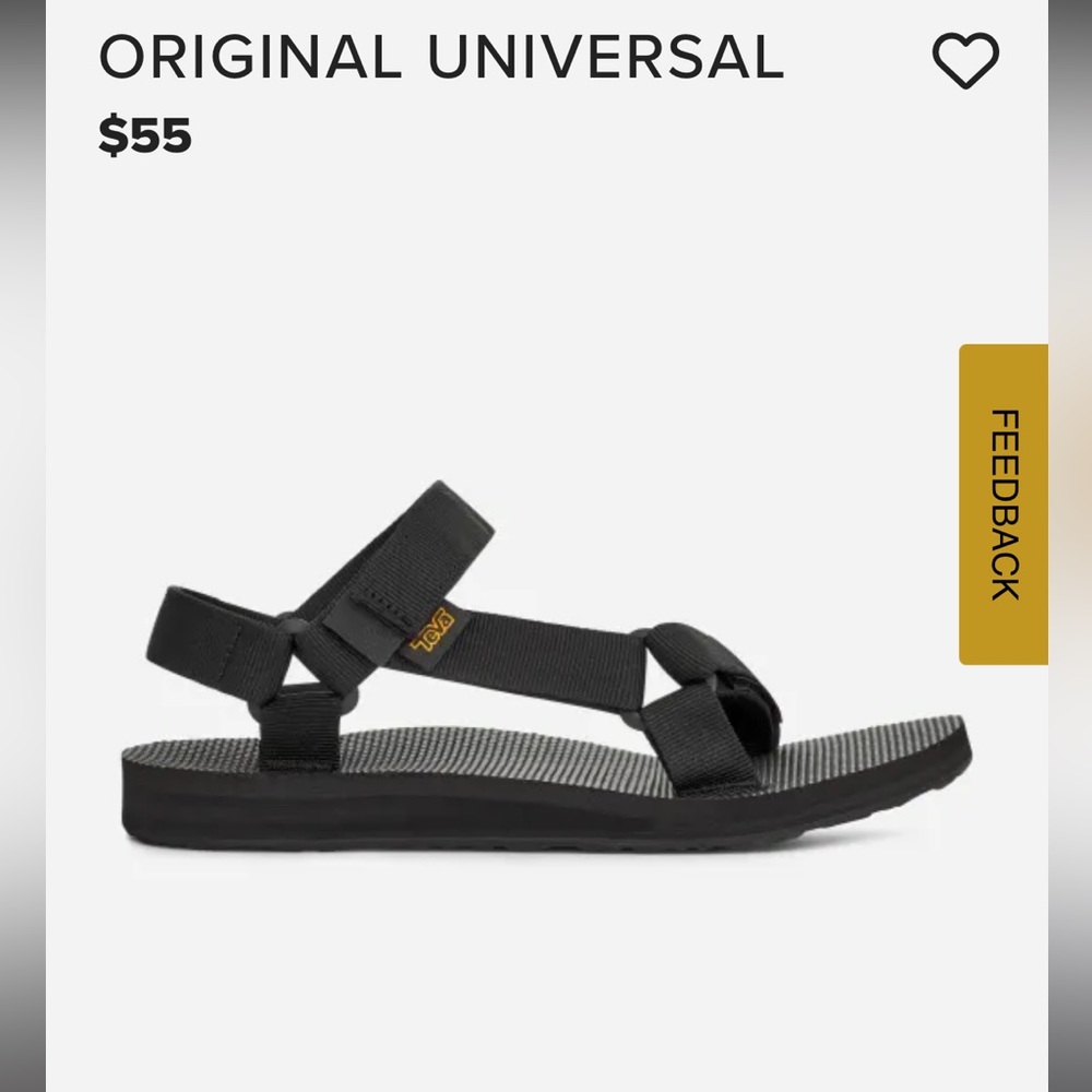 Black original Tevas